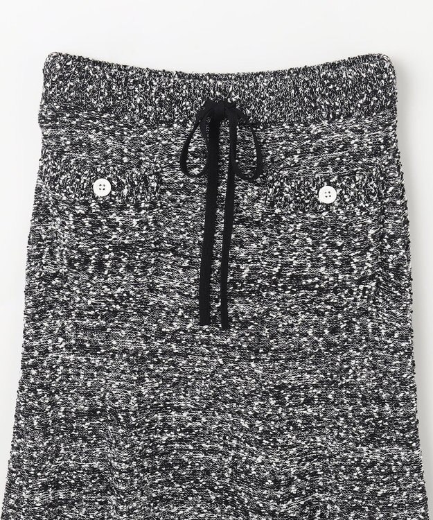 GRACE CONTINENTAL ネップツイードニットスカート ブラック