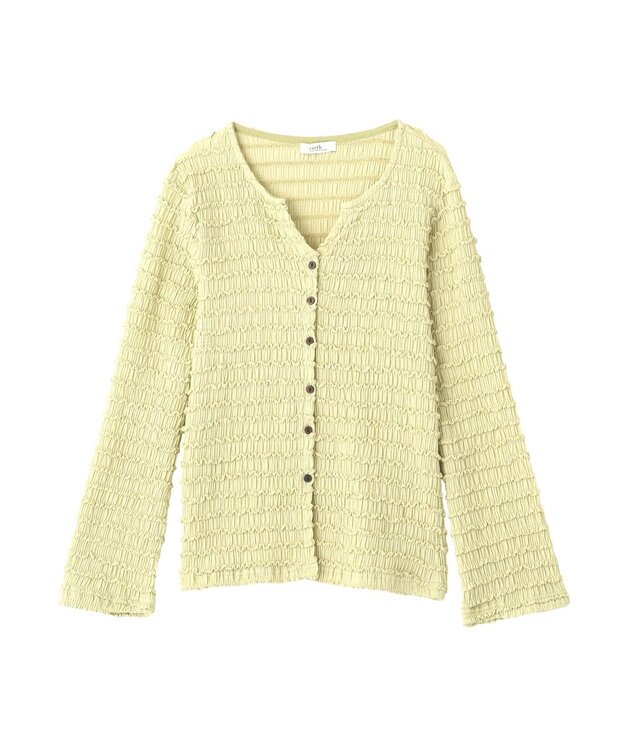 earth music&ecology 【予約】シャーリングカットカーディガン ミント