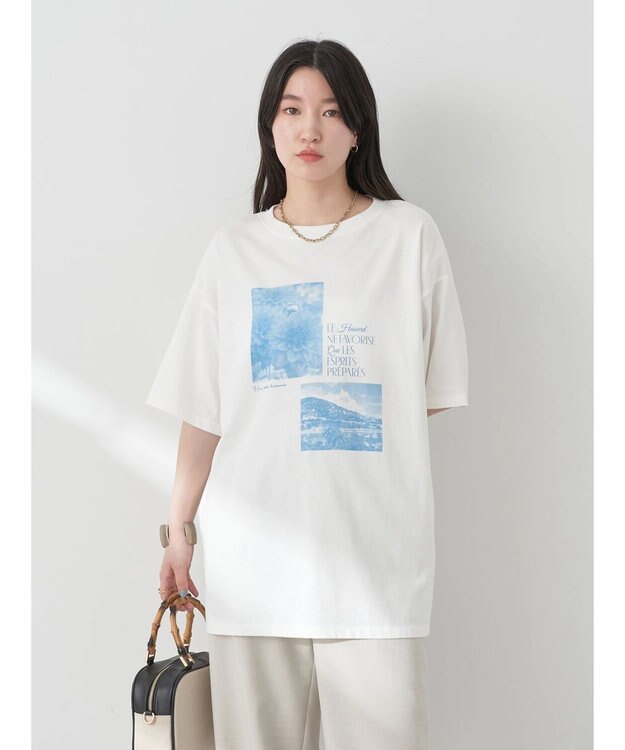 earth music&ecology フォトチュニックＴ Off White