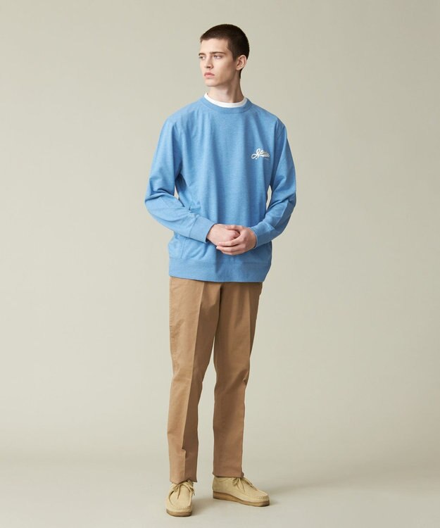 J.PRESS MEN インレージャージー ロゴトレーナー サックスブルー系