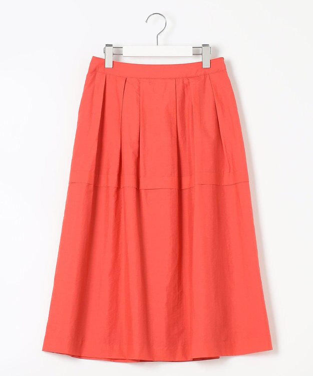 J.PRESS LADIES 【WEB限定カラーあり・洗える】ライトタフタ フレアー スカート オレンジ系