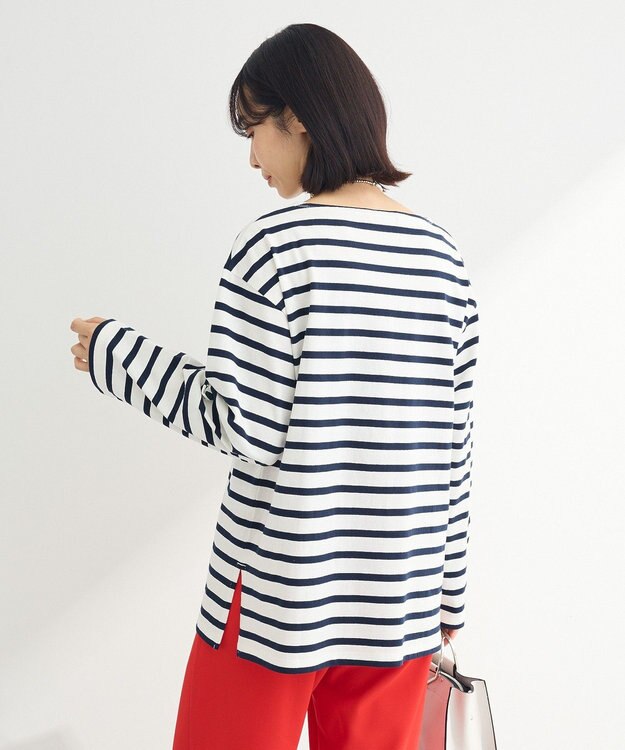 Green Parks ボーダーチュニック Dark Navy