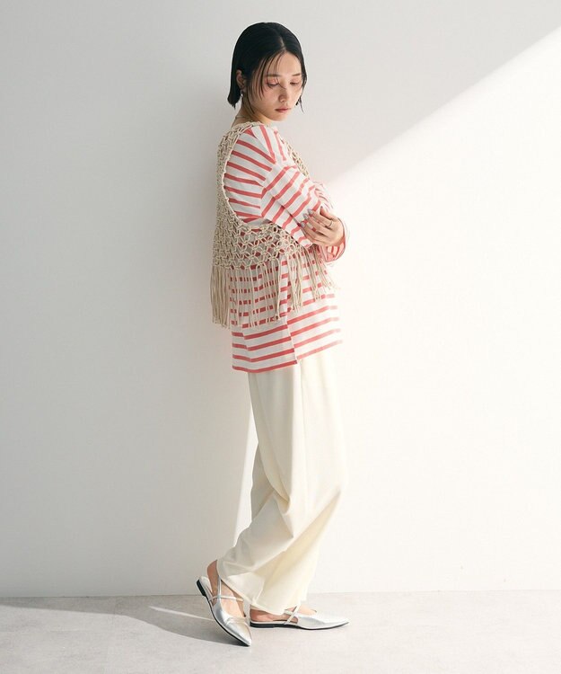 Green Parks ボーダーチュニック Pink