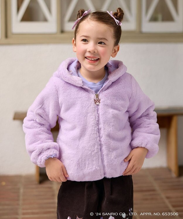 ANY KIDS 【any FAM×サンリオキャラクターズ】なりきりフェイクファーブルゾン ラベンダー×クロミ