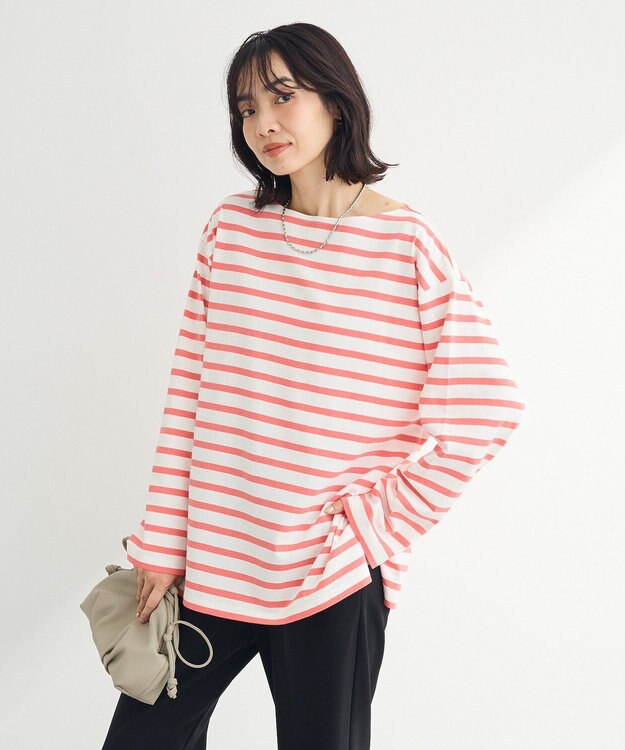 Green Parks ボーダーチュニック Pink