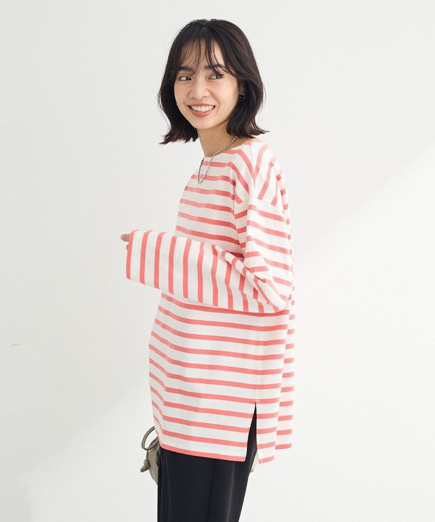 Green Parks ボーダーチュニック Pink