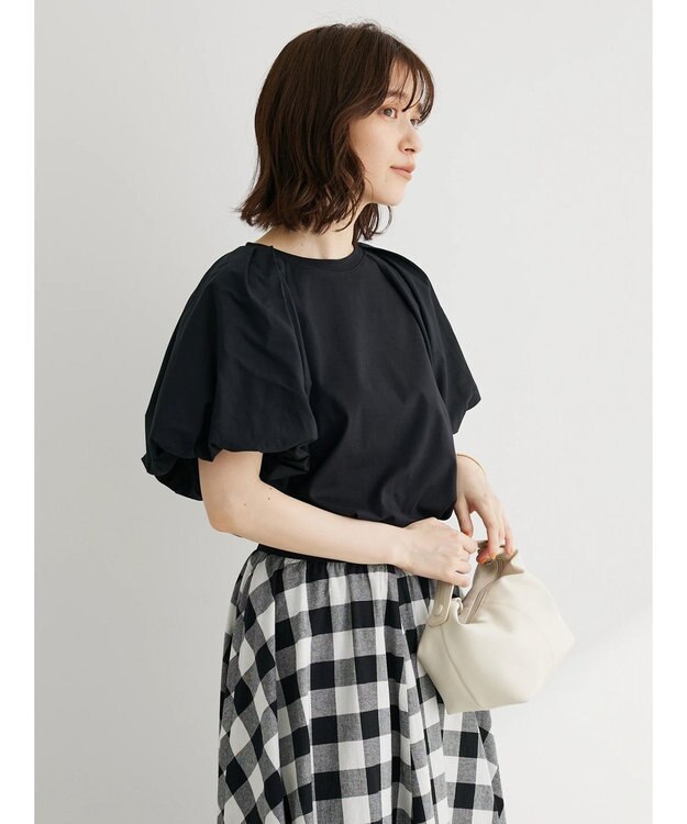 Green Parks ・ＳＵＧＡＲ　ＳＰＯＯＮ　バルーンスリーブＴシャツ Black