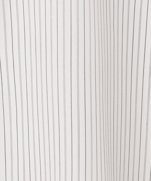 UNFILO レギュラーカラー ポプリンシャツ ピンストライプ(オフ×ブラック)