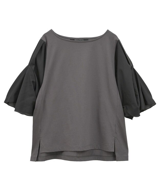 YECCA VECCA シアースリーブカットソー Charcoal Gray