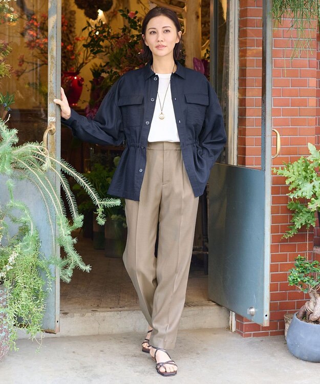 自由区 【XSサイズ～/洗える】シアー ジャケット ネイビー系