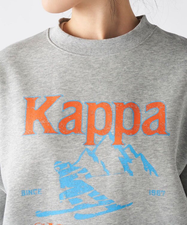 OP／FILA 【Kappa】スキークラブデザイン ユニセックススウェット グレー
