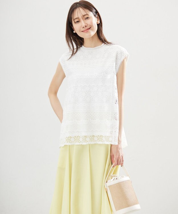 組曲 L ラッセルレース ブラウス アイボリー系