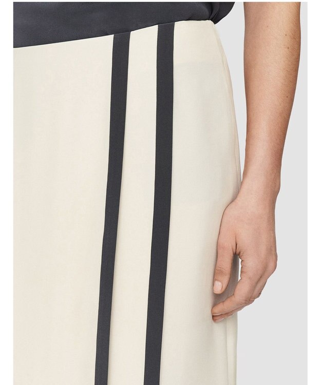 JOSEPH ヘビーシルククレープアニメーション　ロングスカート Oat/Slate