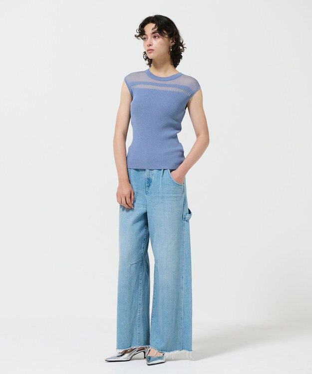 GRACE CONTINENTAL ペインターデニムパンツ サックス