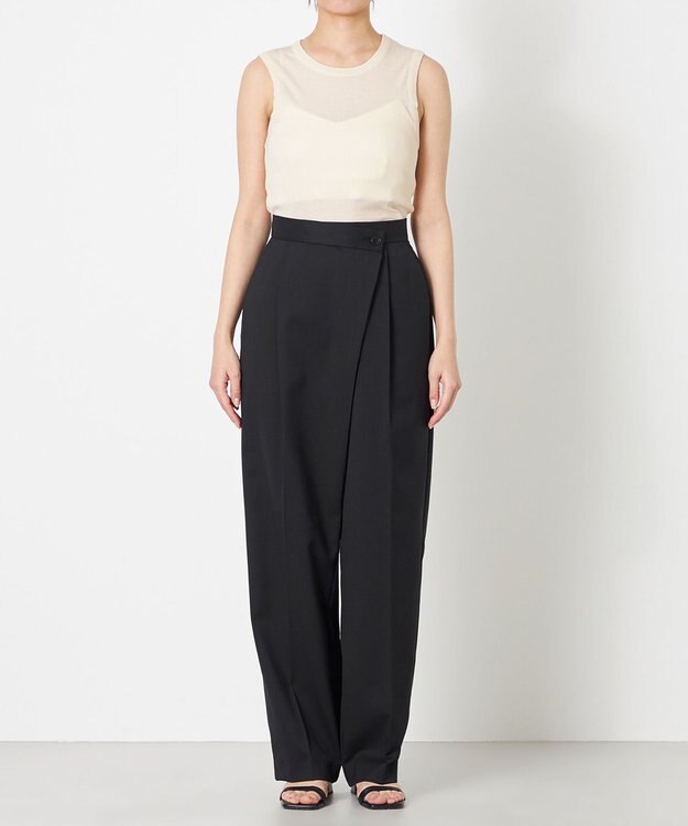 NAVE 【Nave・セットアップ可】ウールポリエステルツイルパンツ ブラック系