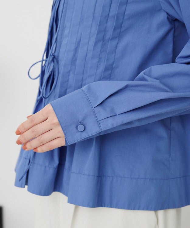 AMERICAN HOLIC 【イージーケア】ピンタックブラウス Blue