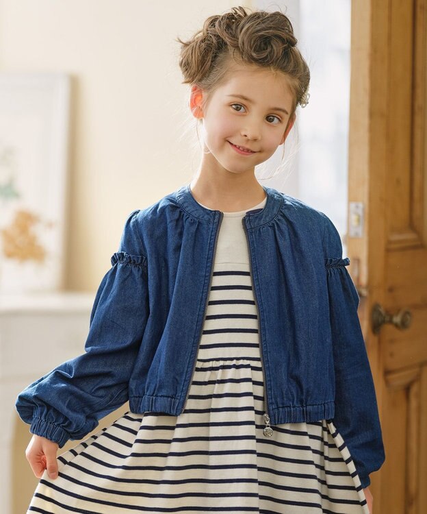 組曲 KIDS 【110-140㎝】デニム アウター ネイビー系