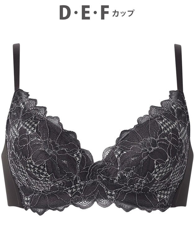 WACOAL ノンワイヤーブラ 【SUHADA ONE】 谷間メイク ふっくらデコルテ 脇すっきりシルエット レディース BXB411 /ワコール ブラック