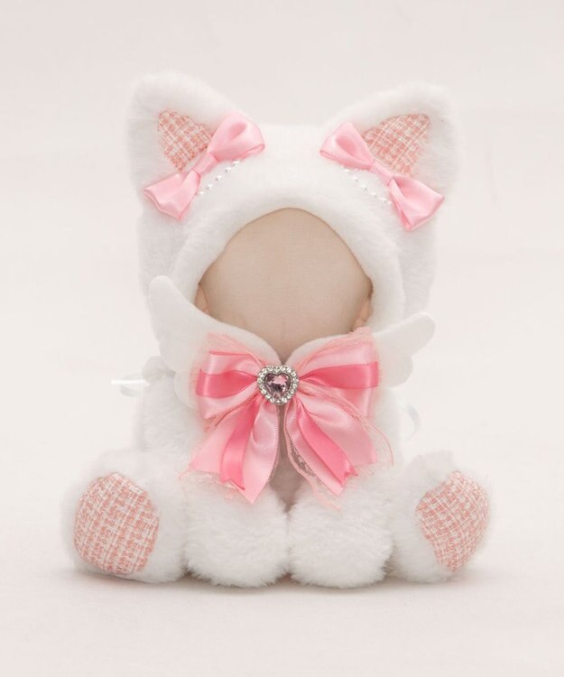 WEGO 【痛バ＆推し活グッズ】ぬいおすわりにゃんこ15cm ライトピンク