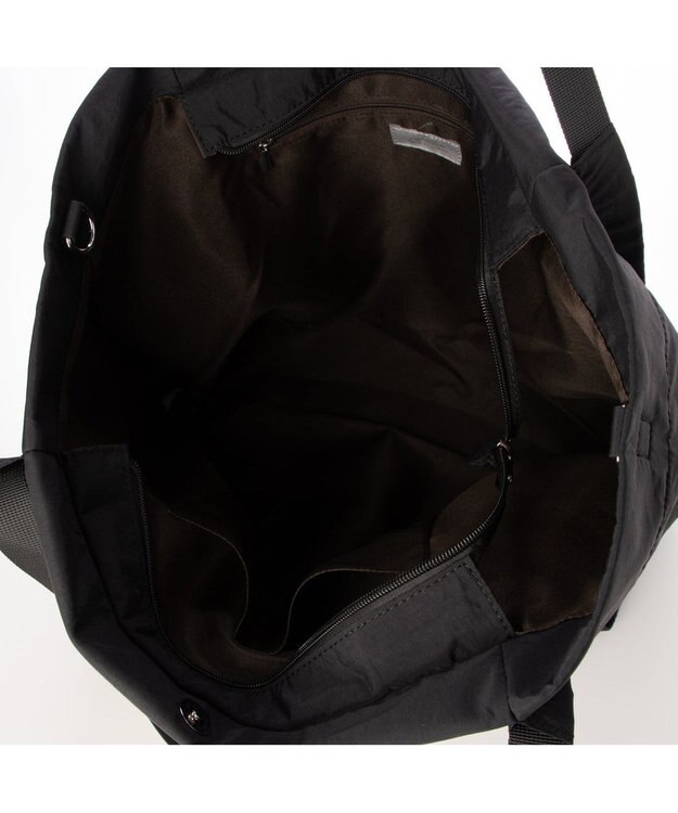 UNBILLION カシュカシュ cachecache / コード編みハンドルビッグナイロントート ブラック