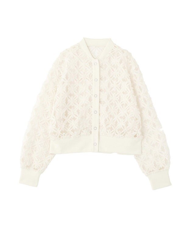 AMERICAN HOLIC アートレースカーディガン Ivory