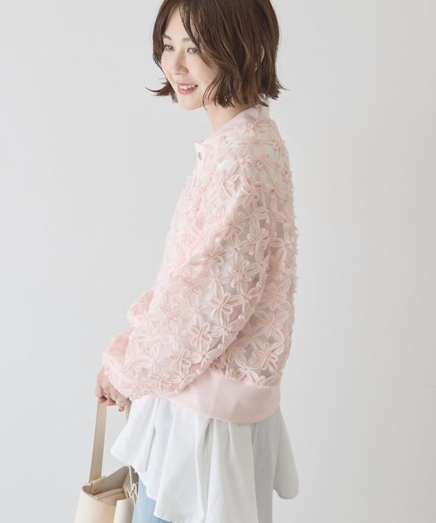 AMERICAN HOLIC アートレースカーディガン Pink