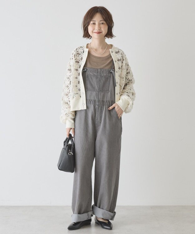 AMERICAN HOLIC アートレースカーディガン Ivory