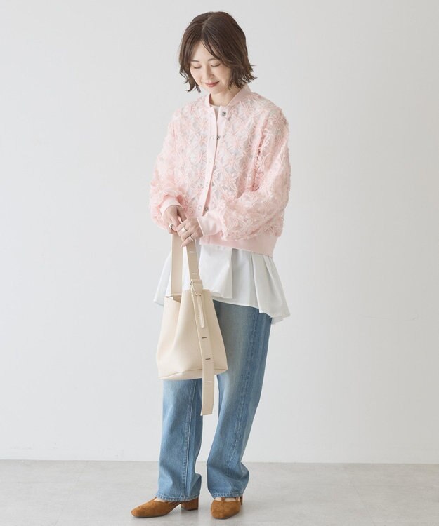 AMERICAN HOLIC アートレースカーディガン Pink