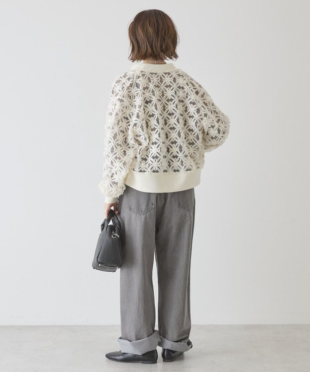 AMERICAN HOLIC アートレースカーディガン Ivory