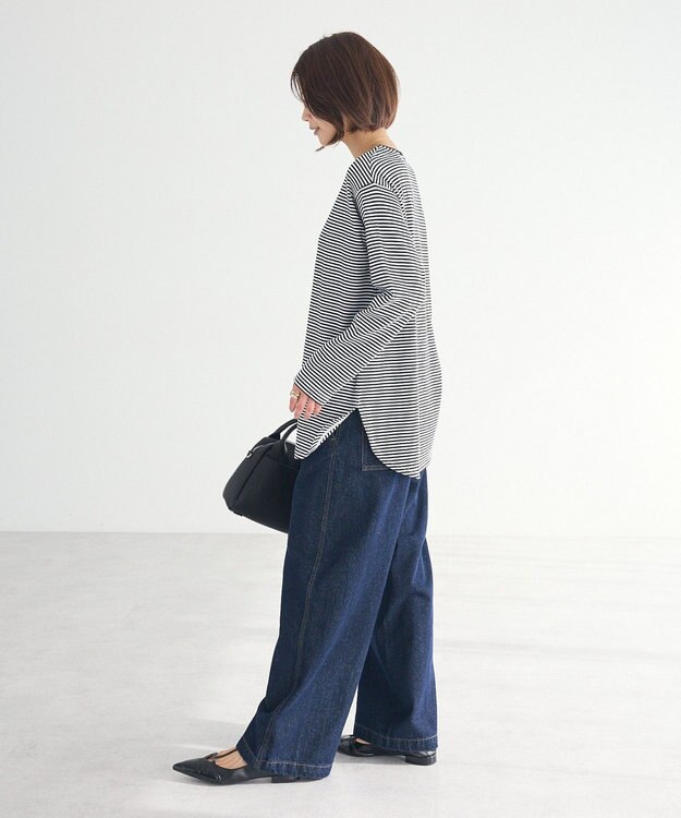 CRAFT STANDARD BOUTIQUE クルーネックロンTee Border Black