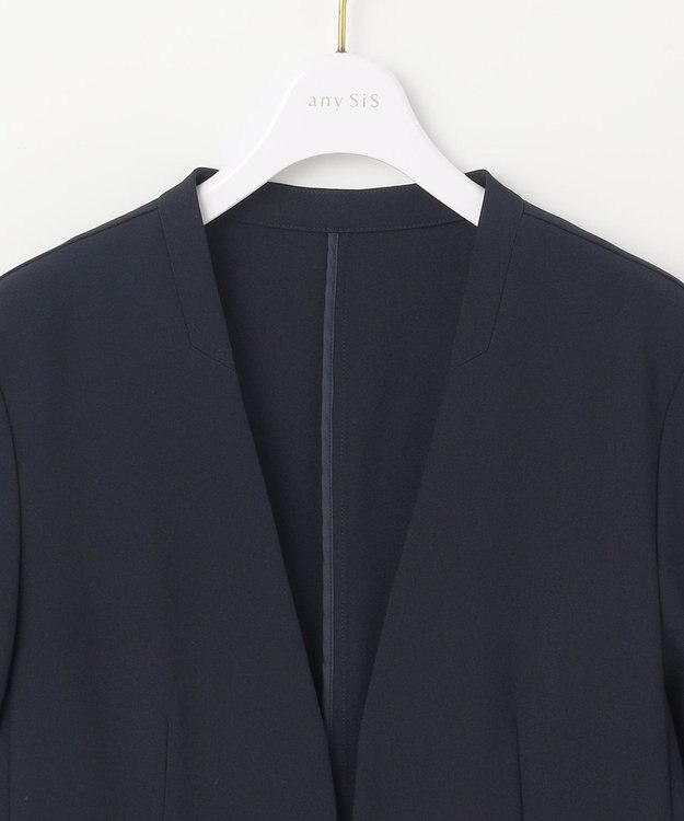 ANY SIS 【UVカット / 接触冷感 / 吸水速乾】スマートビューティストレッチ ノーカラージャケット ネイビー