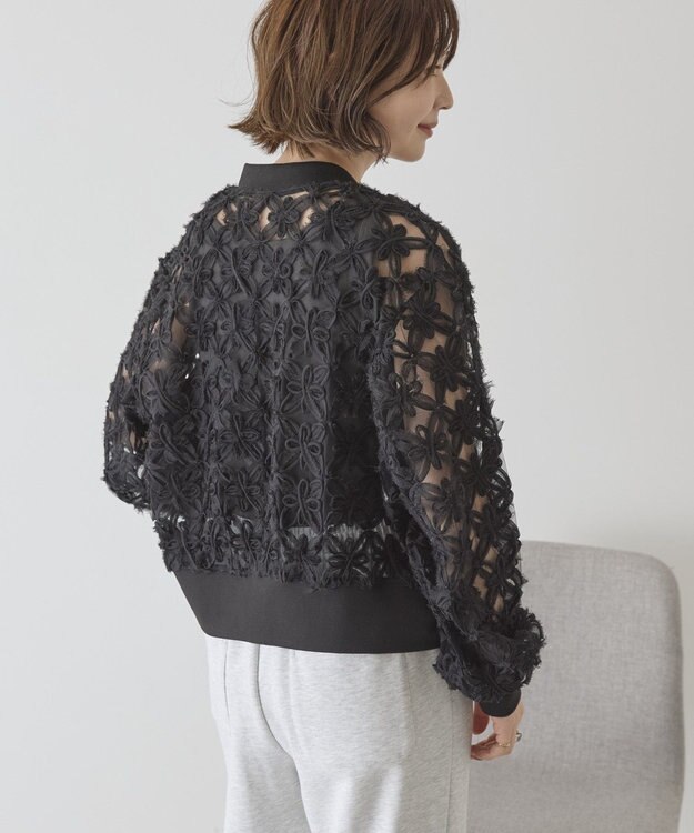 AMERICAN HOLIC アートレースカーディガン Black