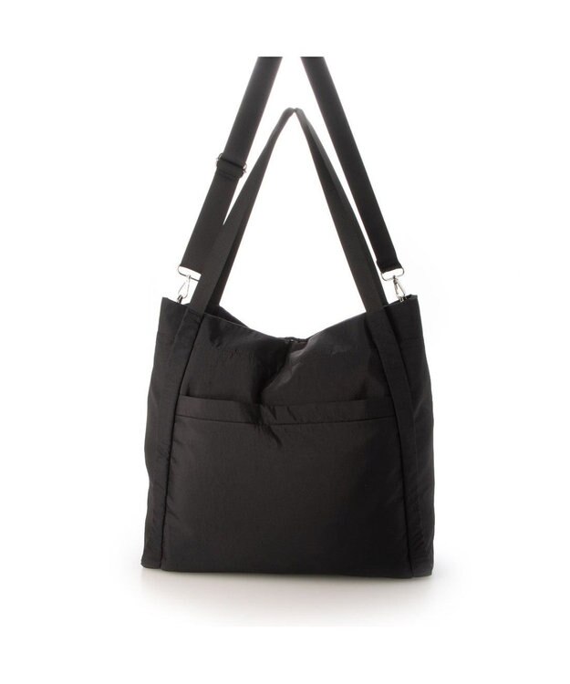 UNBILLION カシュカシュ cachecache / コード編みハンドルビッグナイロントート ブラック