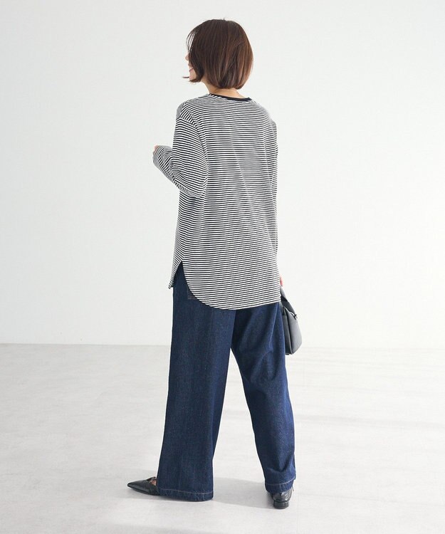 CRAFT STANDARD BOUTIQUE クルーネックロンTee Border Black