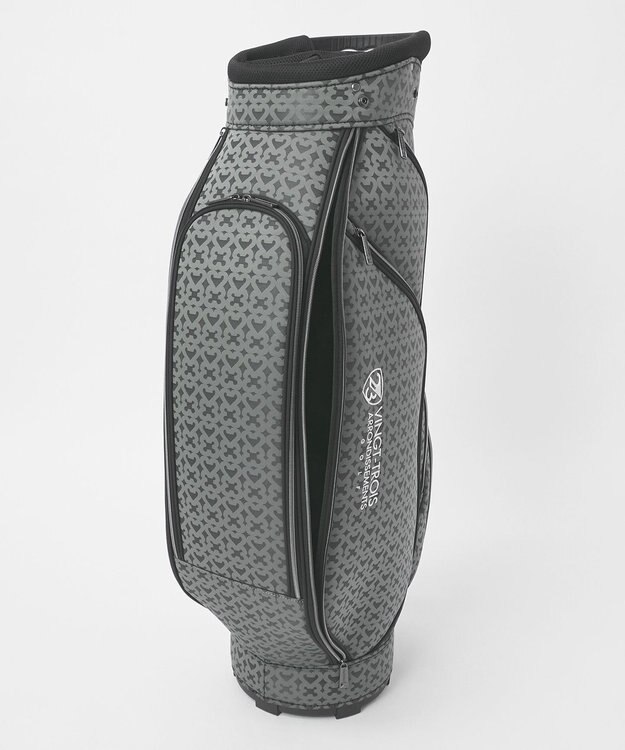 23区GOLF 【UNISEX】モノグラムライトキャディバッグ　ベテランゴルファーにもおすすめなモダンデザイン ブラック系5