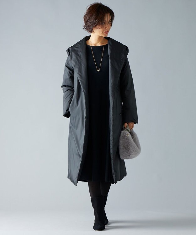 自由区 S 【セットアップ対応】ヴィスコースウールニット ワンピース ブラック系