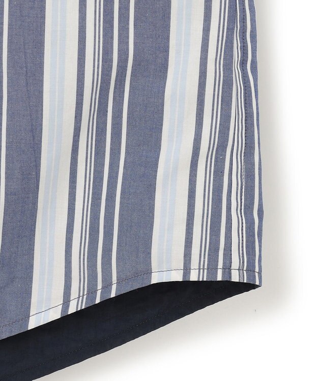 J.PRESS MEN バンドカラーリバーシブル シャツブルゾン ネイビー系1