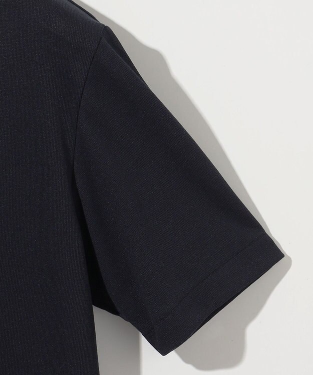 JOSEPH ABBOUD 【和紙ニット/日本素材・縫製/ 軽量/通気性/速乾性】和紙フライス Tシャツ ネイビー系