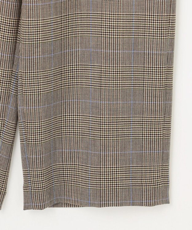 J.PRESS LADIES モナベールツイル チェック ワイド パンツ ブラウンチェック系