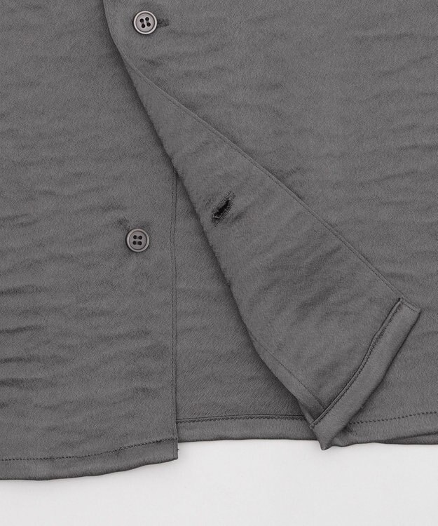 WEGO サテン刺繍シャツ（SS） ダークグレー