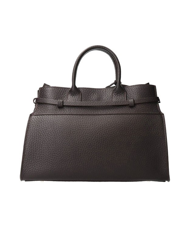 INTER-CHAUSSURES 【CHRISTIAN VILLA】レザーハンドバッグ ダークブラウン