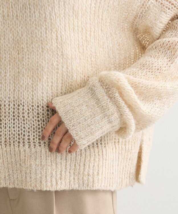 Green Parks ２Ｗａｙ起毛メッシュニットプルオーバー Beige