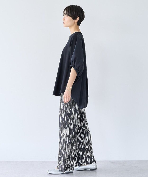 AMERICAN HOLIC 異素材ドッキングドルマンプルオーバー Black