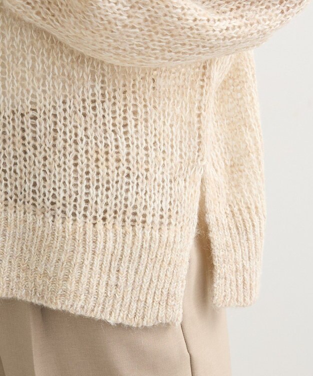 Green Parks ２Ｗａｙ起毛メッシュニットプルオーバー Beige