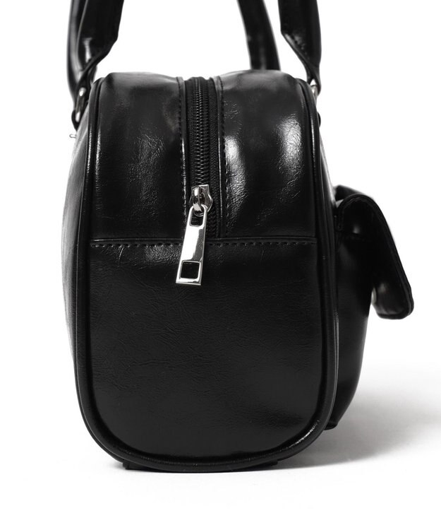 WEGO チャーム付きボストンバッグ ブラック