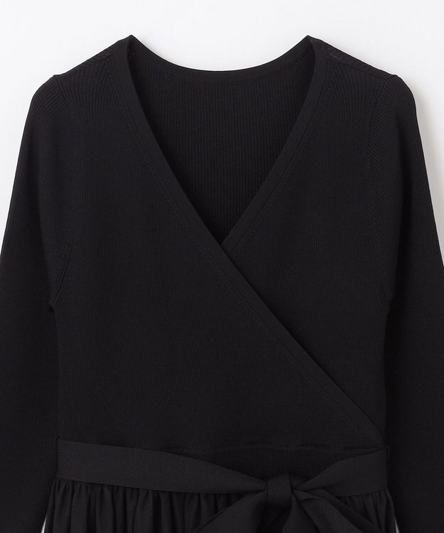 GRACE CONTINENTAL チュールコンビニットワンピース ブラック