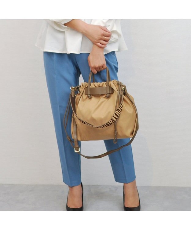 UNBILLION kakatoo ナイロンドローストリング3wayトートバッグ ベーブラウン