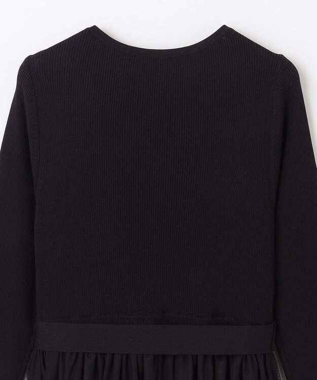 GRACE CONTINENTAL チュールコンビニットワンピース ブラック