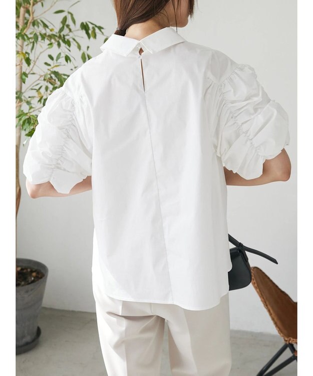 Green Parks AnriettMusee ギャザースリーブブラウス Off White