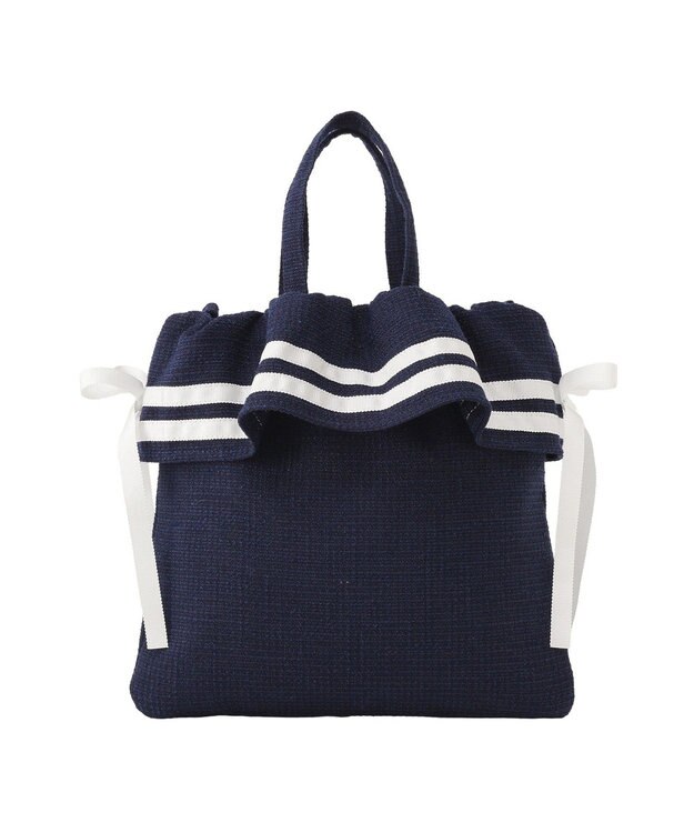 Maison de FLEUR マリンダブルリボン２Ｗａｙトートバッグ Navy